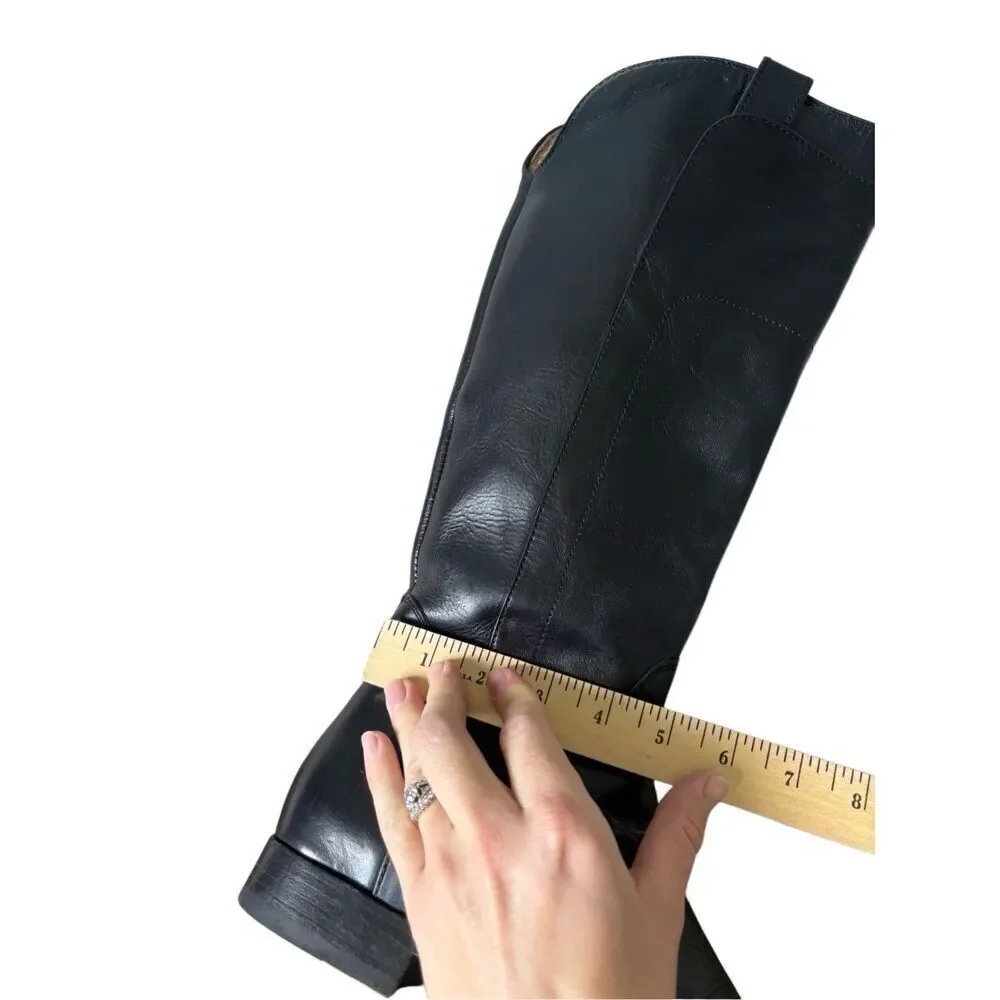 Frye Paige Tall Leather Riding Boots size 7.5 Black - Picture 10 of 16